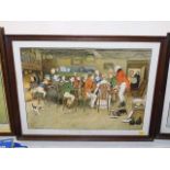 A framed Cecil Aldin print titled The Christmas Di