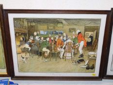 A framed Cecil Aldin print titled The Christmas Di