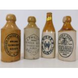 Four stoneware bottles including a J. Philipps of