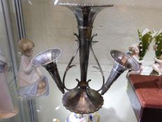 An antique silver plated epergne
