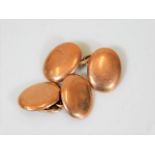 A pair of 9ct rose gold cufflinks approx. 7.4g