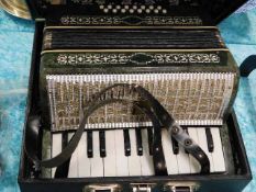 A Russian accordion with case