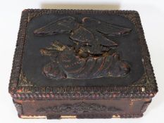 An American civil war embossed box, some faults