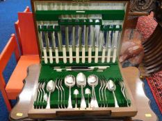 An early 20thC. set of cutlery including some silv