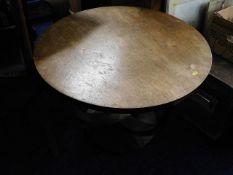 A low level oak coffee table