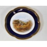 A hand painted Worcester game bird plate signed S.