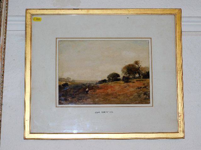 A c.1900 framed watercolour of landscape scene sig