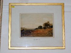 A c.1900 framed watercolour of landscape scene sig