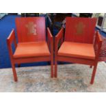 A pair of 1969 ash laminate Prince Of Wales Invest