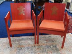 A pair of 1969 ash laminate Prince Of Wales Invest