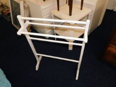 A painted towel rail
