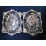Two early 20thC. pressed glass bowls Waste Not Wan