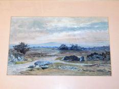 A 19thC. framed Dartmoor landscape watercolour ind