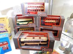 Six boxed Corgi Original Omnibus diecast vehicles