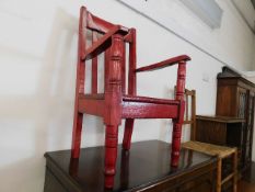 A later stained childs chair