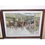 A framed Cecil Aldin print titled Snowed Up on Chr