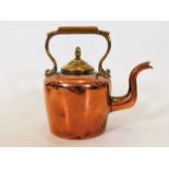 A 19thC. copper & brass miniature kettle