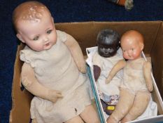 Three vintage childs dolls