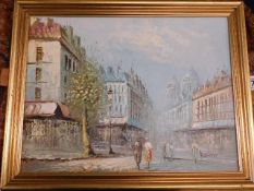 A Caroline Burnett Parisian oil painting