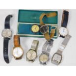 Eight vintage gents watches