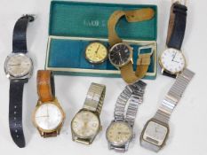 Eight vintage gents watches