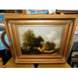 A gilt framed Victorian oil painting