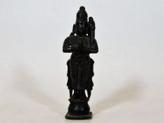 A small 18th/19thC. Tibetan bronze figure of deity