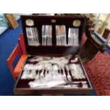 An 88 piece cased set of silver plated cutlery