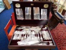 An 88 piece cased set of silver plated cutlery