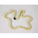 A Victorian white coral necklace