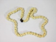 A Victorian white coral necklace