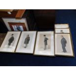 Six framed Victorian Spy prints