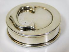 A Cartier silver pill box, rubbed marks to verso 3
