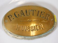 A French judges plaque P. Gautier Huisser