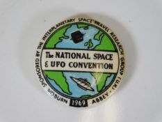 A National Space & UFO Convention badge Woburn Abb