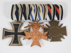 A German WW1 three place medal group including iron cross