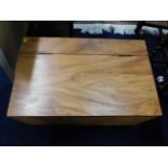 A made up elm coffee table with storage