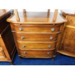 A good quality solid wood modern chest of drawers