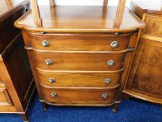 A good quality solid wood modern chest of drawers