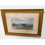 A 19thC. framed Dartmoor landscape watercolour ind