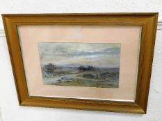 A 19thC. framed Dartmoor landscape watercolour ind