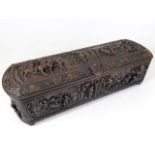 A French A.B. Paris electrotype oblong box with relief decor