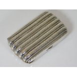 An early Victorian silver cigarette case of lobbed