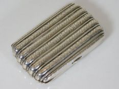 An early Victorian silver cigarette case of lobbed