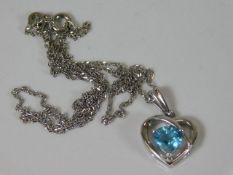 A 9ct white gold necklace & pendant set 2.4g