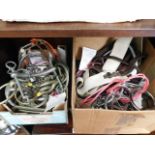 Two boxes of horse riding bits & tack