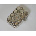 A Victorian silver vesta case of geometric design