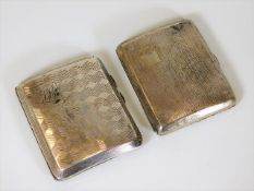 Two silver cigarette cases