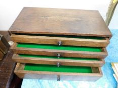 A small oak engineers chest