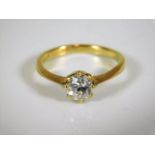 An 18ct gold diamond solitaire ring approx. 0.6t 2